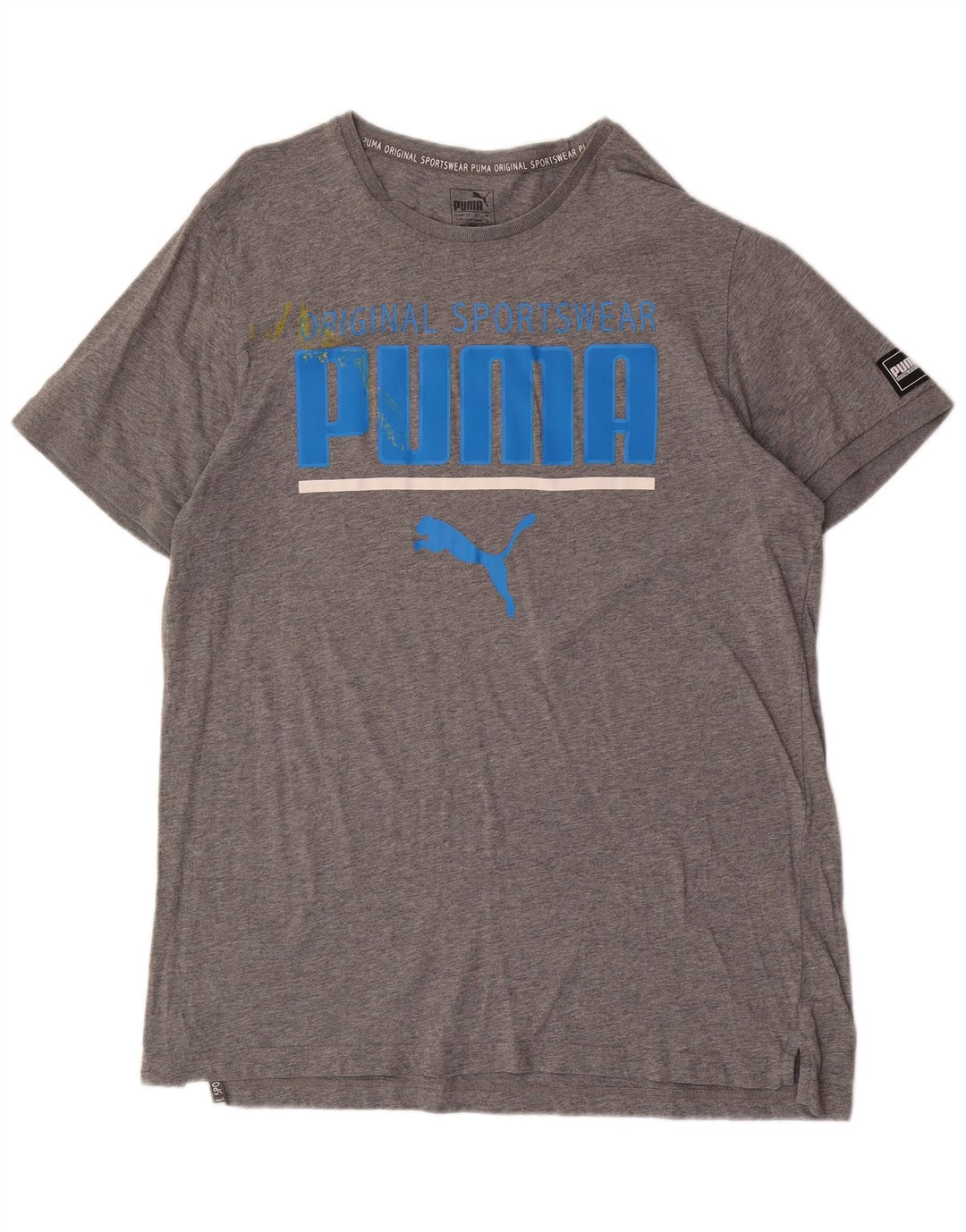 PUMA Mens Graphic T-Shirt Top XL Grey