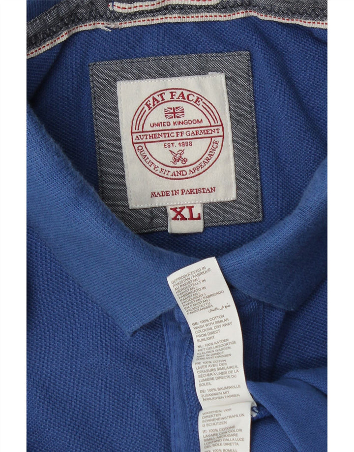 Fat Face Mens Polo Shirt XL Blue Cotton