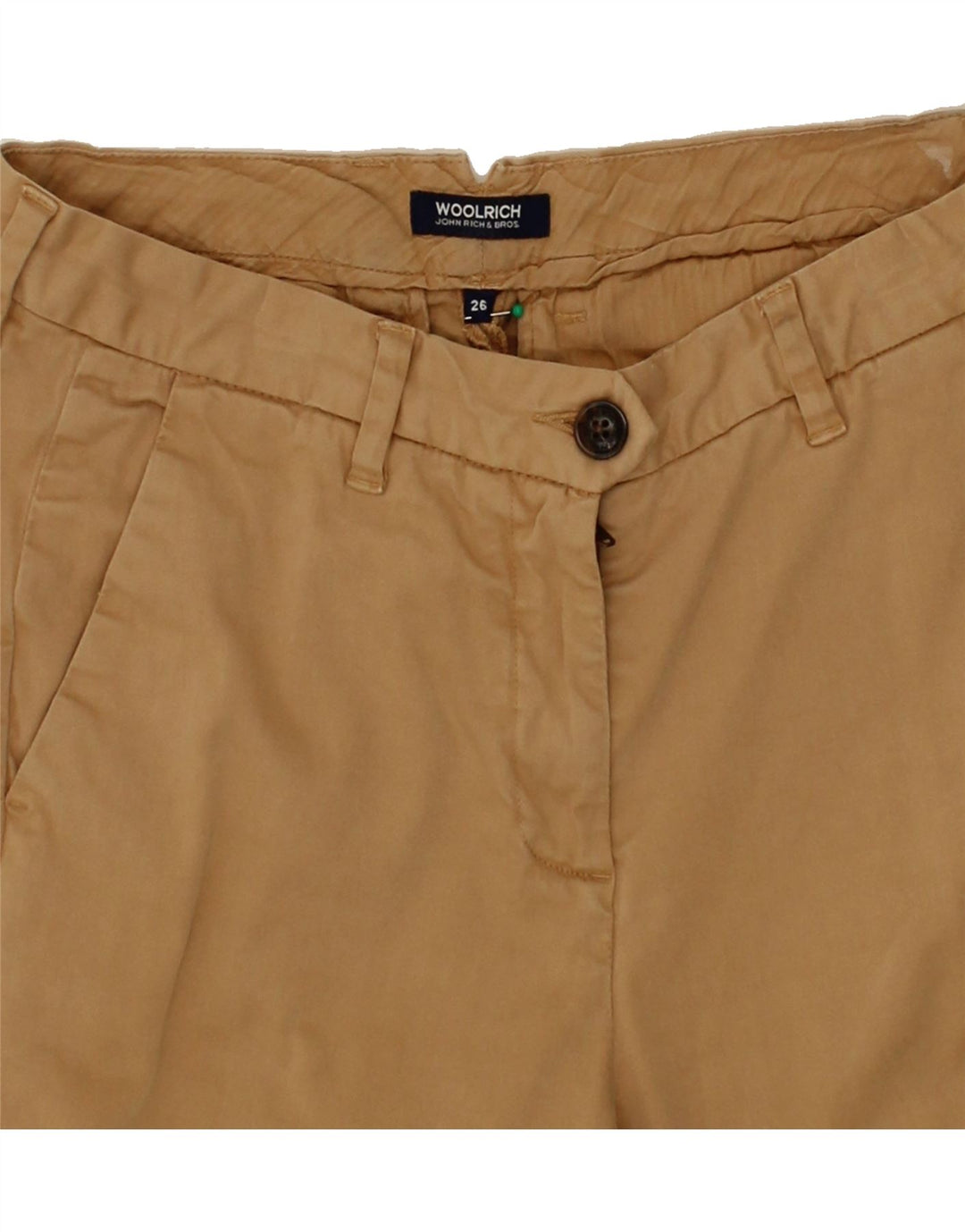 WOOLRICH Womens Capri Straight Chino Trousers  W26 L24 Brown Vintage Woolrich and Second-Hand Woolrich from Messina Hembry 