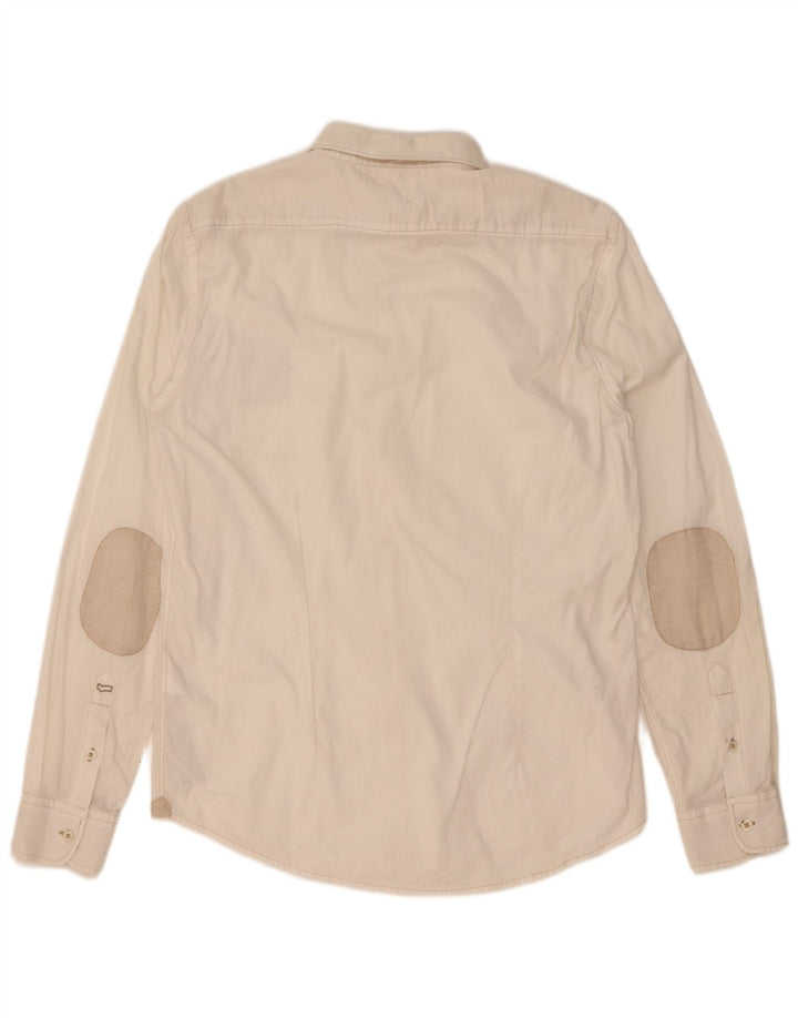 Gas Mens Shirt Large Off White Linen