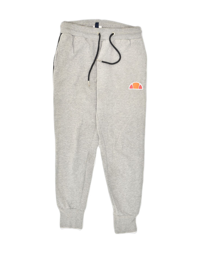 ELLESSE Womens Graphic Tracksuit Trousers Joggers UK 8 Small Grey Cotton | Vintage Ellesse | Thrift | Second-Hand Ellesse | Used Clothing | Messina Hembry 