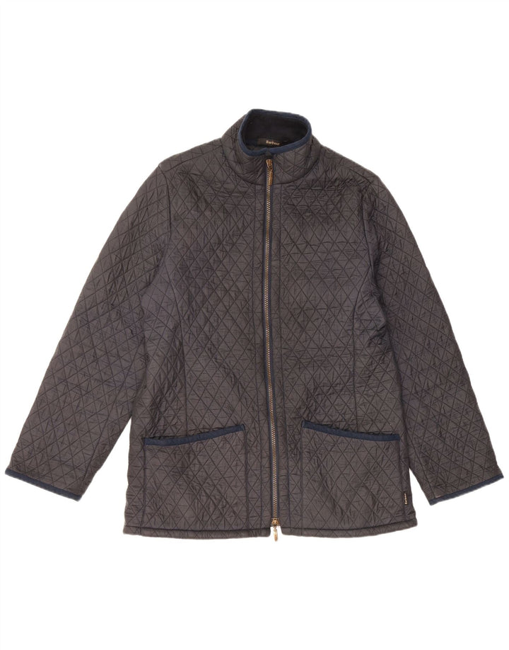BARBOUR Womens Quilted Jacket UK 12 Medium Black Polyamide