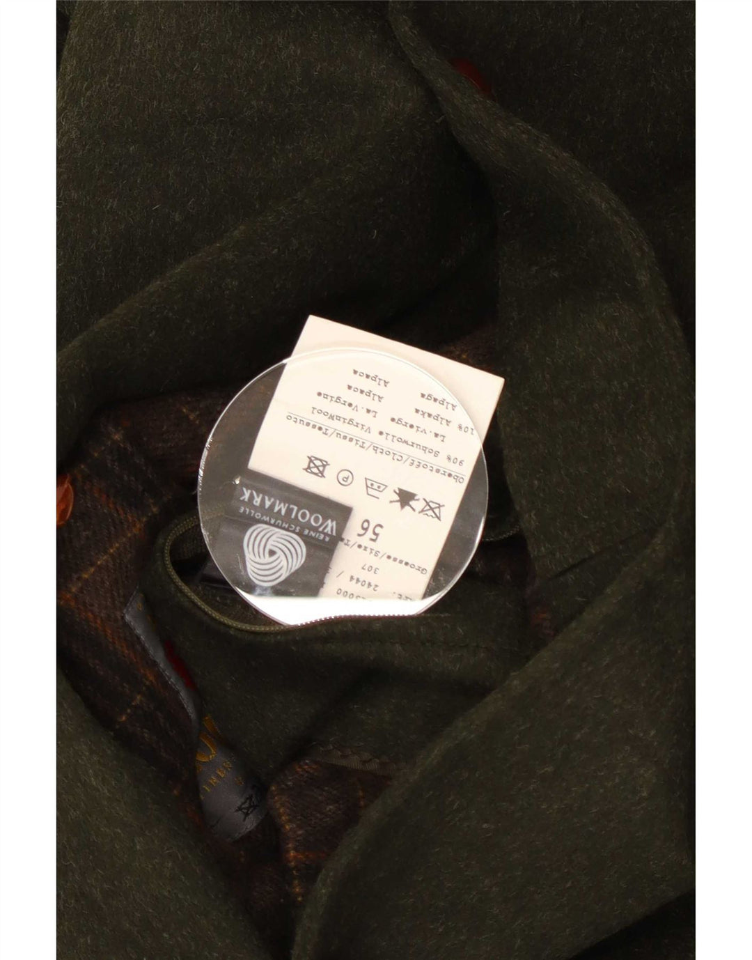 Lord Mens Overcoat IT 56 3XL Green Wool