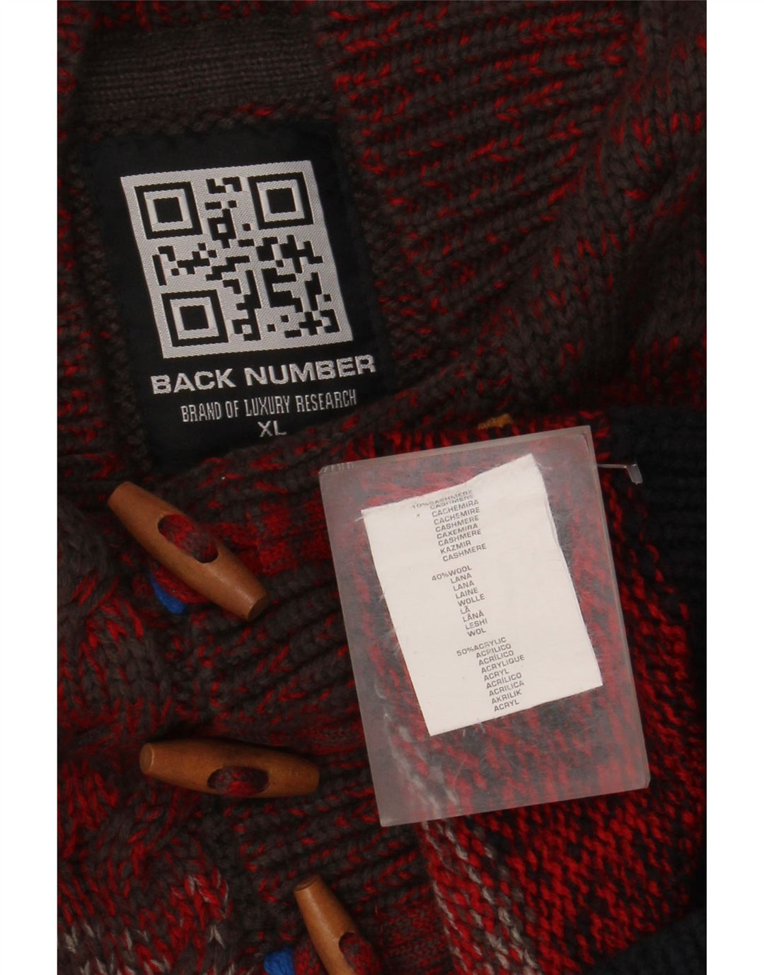 VINTAGE Womens Button Neck Jumper Sweater UK 18 XL Red Colourblock