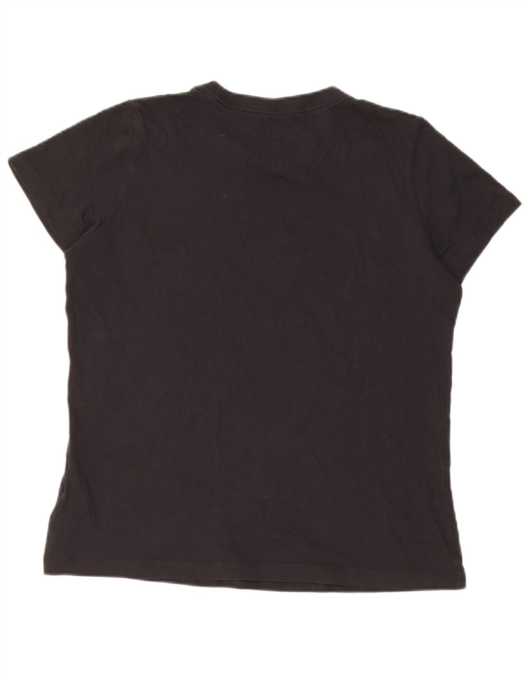 Nike Womens Graphic T-Shirt Top UK 14 Medium Black Cotton