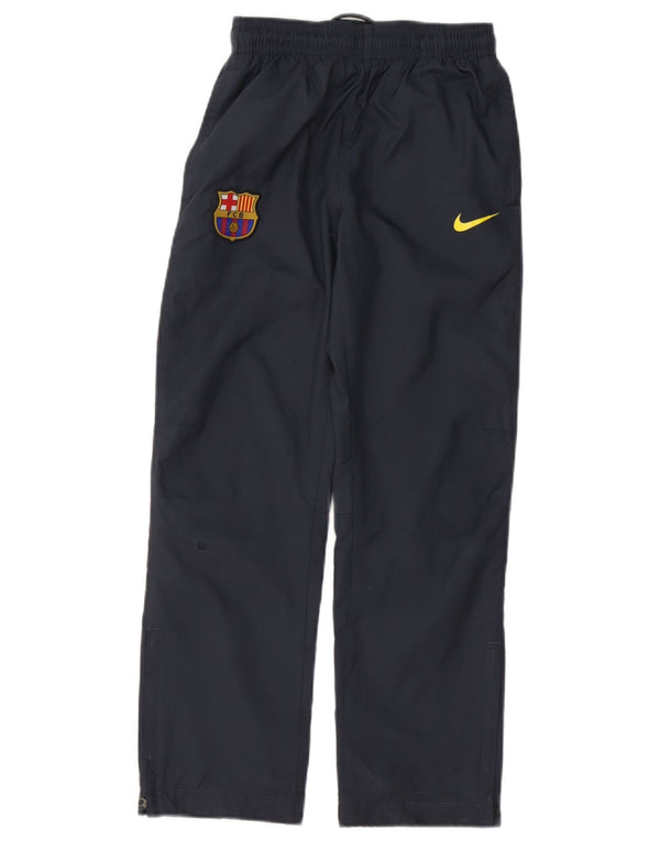 Nike Boys Barcelona Tracksuit Trousers 8-9 Years Small Navy Blue Polyester
