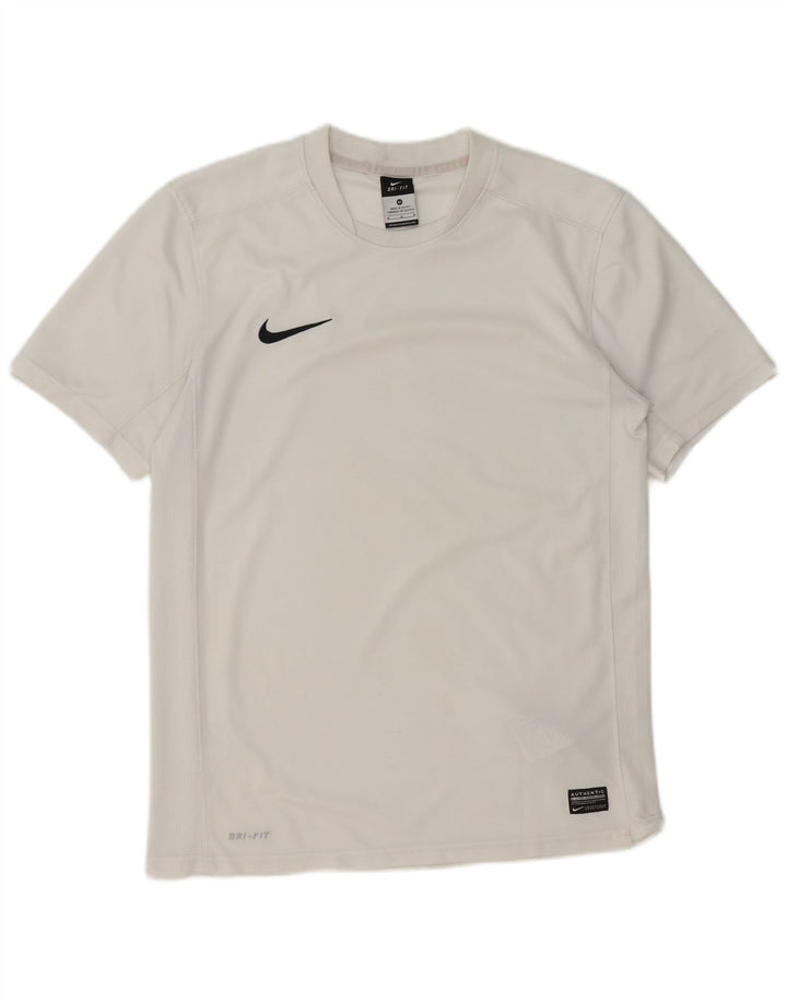Nike Mens Dri Fit T-Shirt Top Medium White Polyester