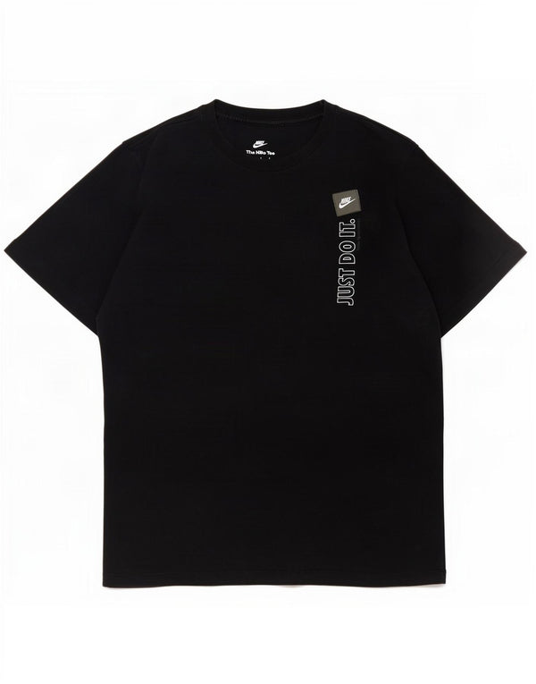 Nike Mens Graphic T-Shirt Top Large Black Cotton