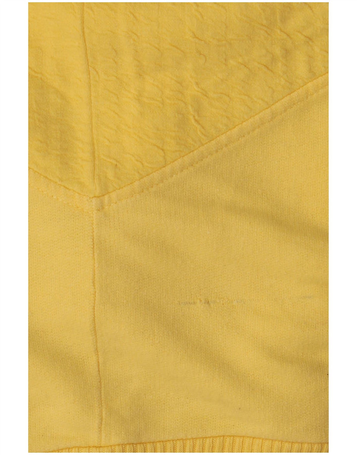Vintage Womens Crop Oversized Roll Neck Jumper Sweater EU 44 XL Yellow