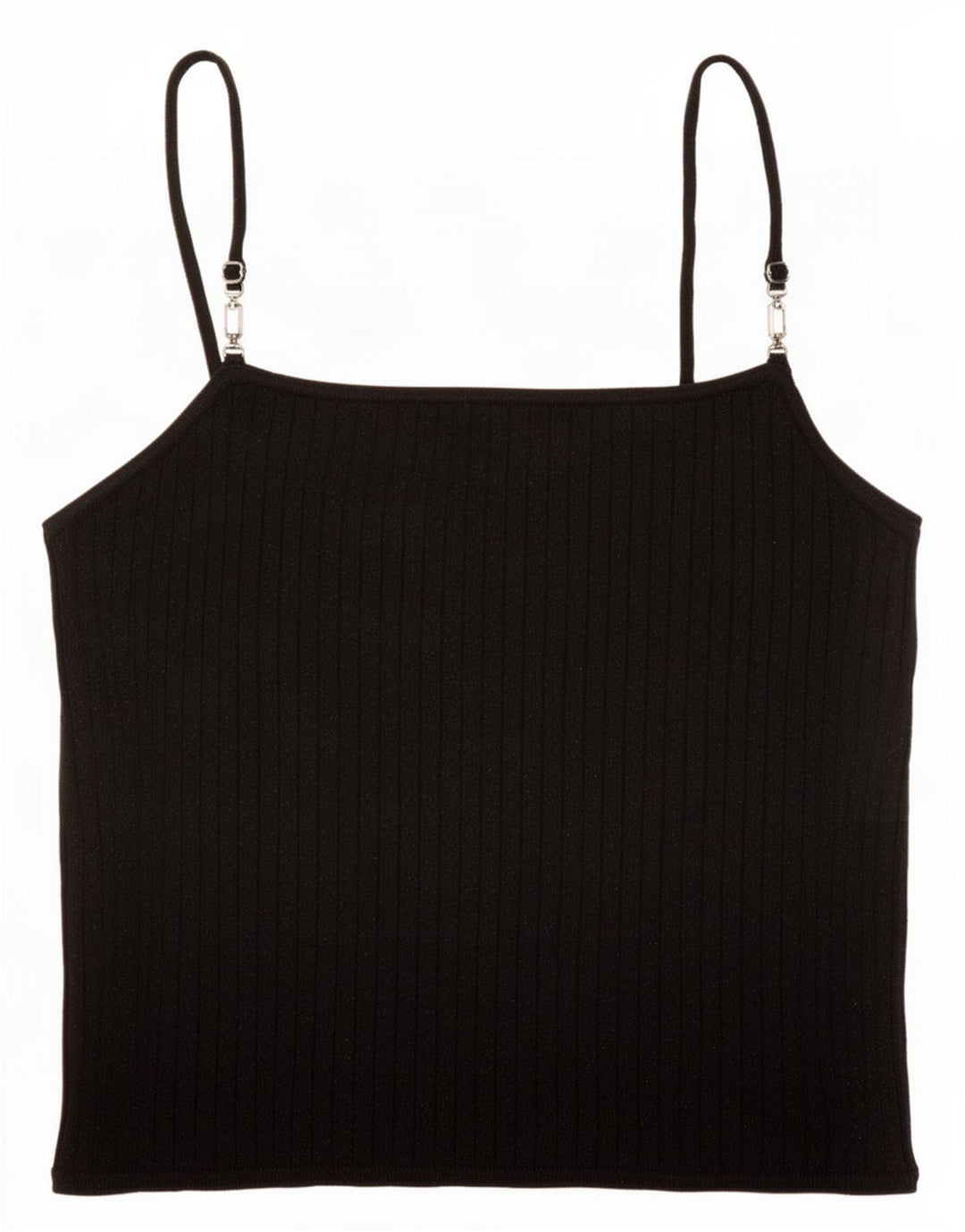 Zara Womens Cami Top UK 12 Medium Black Flecked Viscose