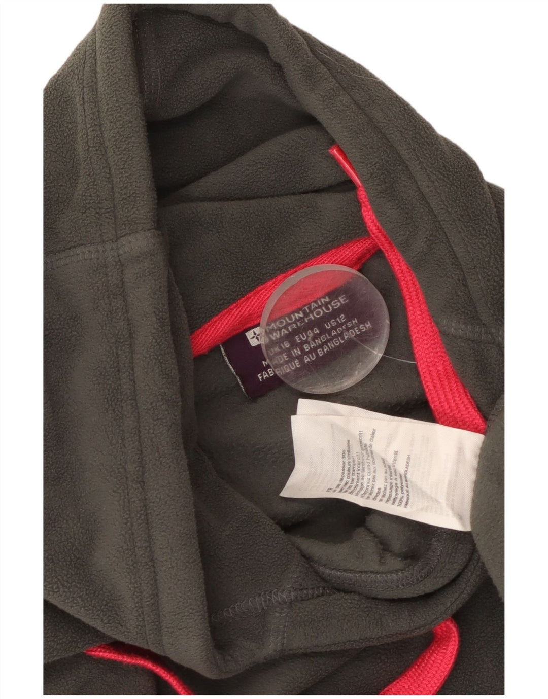 Mountain Warehouse Womens Hooded Fleece Jumper UK 16 Large Grey Polyester