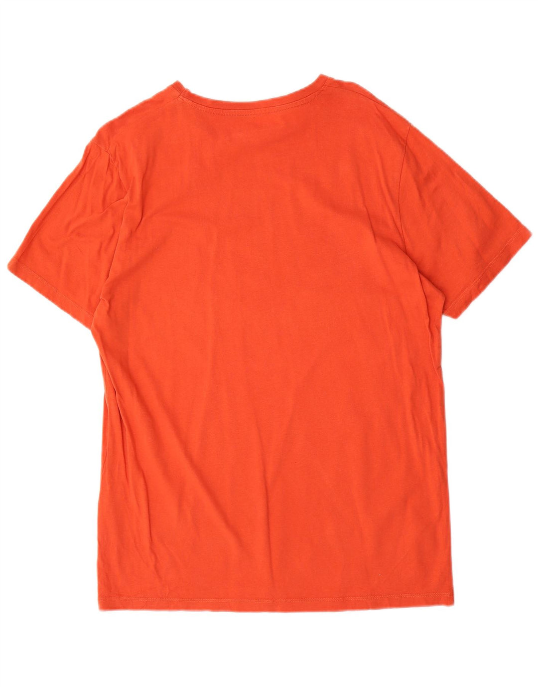 JACK & JONES Mens Regular Fit Graphic T-Shirt Top Medium Orange Cotton