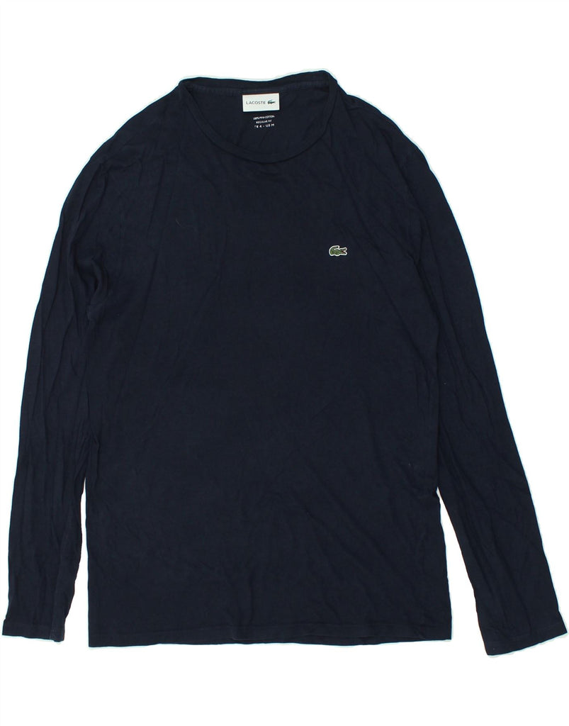 LACOSTE Mens Regular Fit Top Long Sleeve Size 4 Medium Navy Blue Cotton | Vintage Lacoste | Thrift | Second-Hand Lacoste | Used Clothing | Messina Hembry 