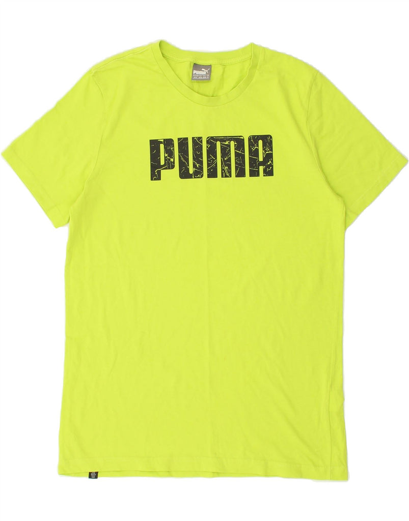 PUMA Mens Graphic T-Shirt Top Medium Green Cotton Vintage Puma and Second-Hand Puma from Messina Hembry 