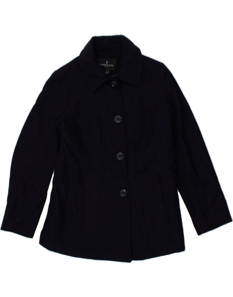 LONDON FOG Womens Overcoat UK 16 Large Navy Blue Wool Vintage London Fog and Second-Hand London Fog from Messina Hembry 