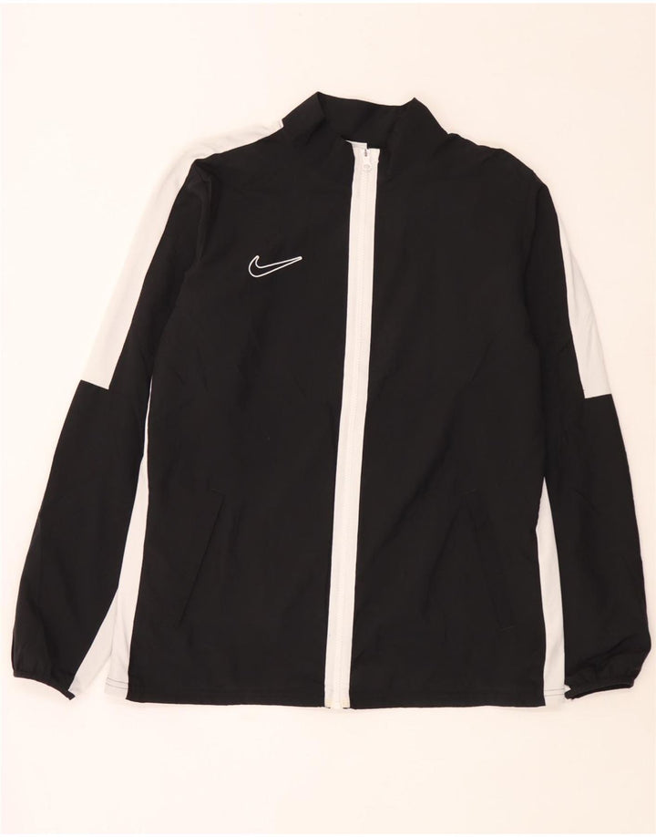 Nike Mens Dri Fit Tracksuit Top Jacket Large Black Colourblock Polyester