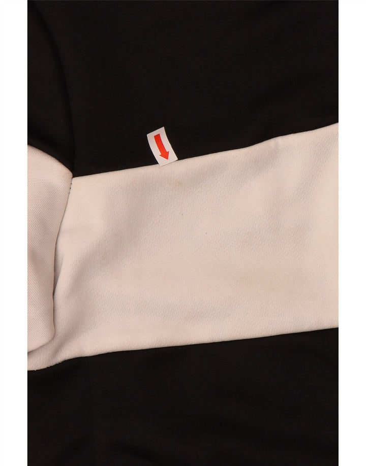 ADIDAS Girls Aeroready Tracksuit Top Jacket 13-14 Years Black Colourblock