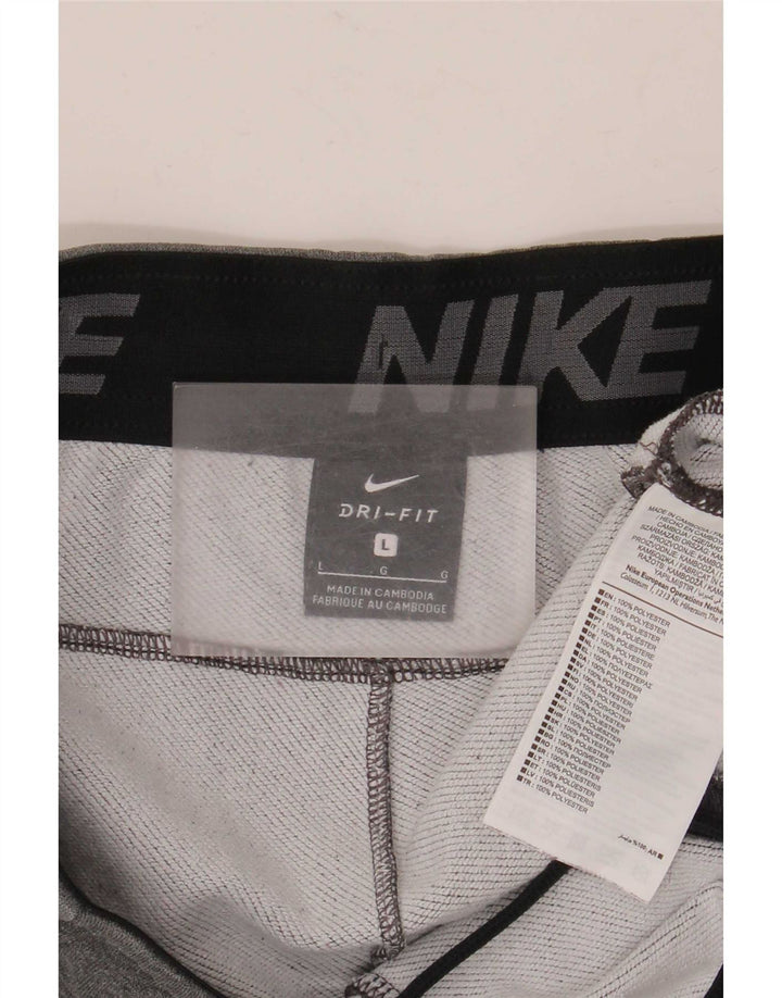 Nike Mens Dri Fit Tracksuit Trousers Joggers Large Grey Polyester