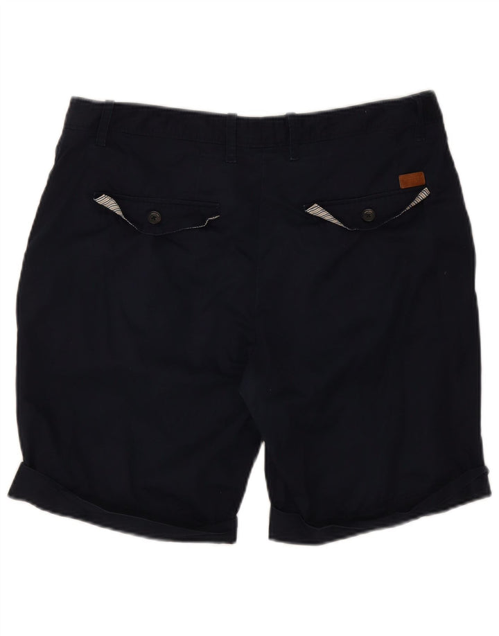 Zara Mens Chino Shorts EU 42 Large W32 Navy Blue Cotton