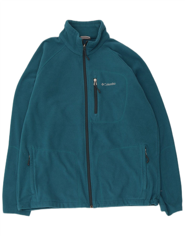 Columbia Mens Fleece Jacket UK 40 Large Blue