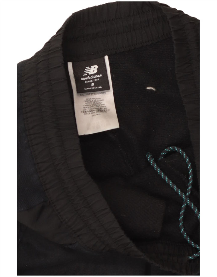 NEW BALANCE Mens Cargo Tracksuit Trousers Joggers Small Black Cotton