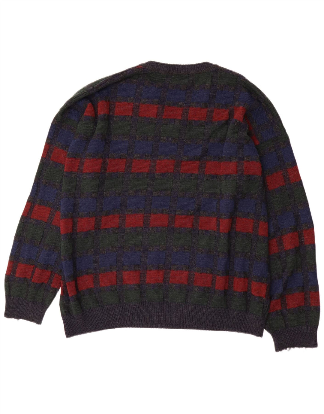 Jockey Mens V-Neck Jumper Sweater 2XL Grey Check