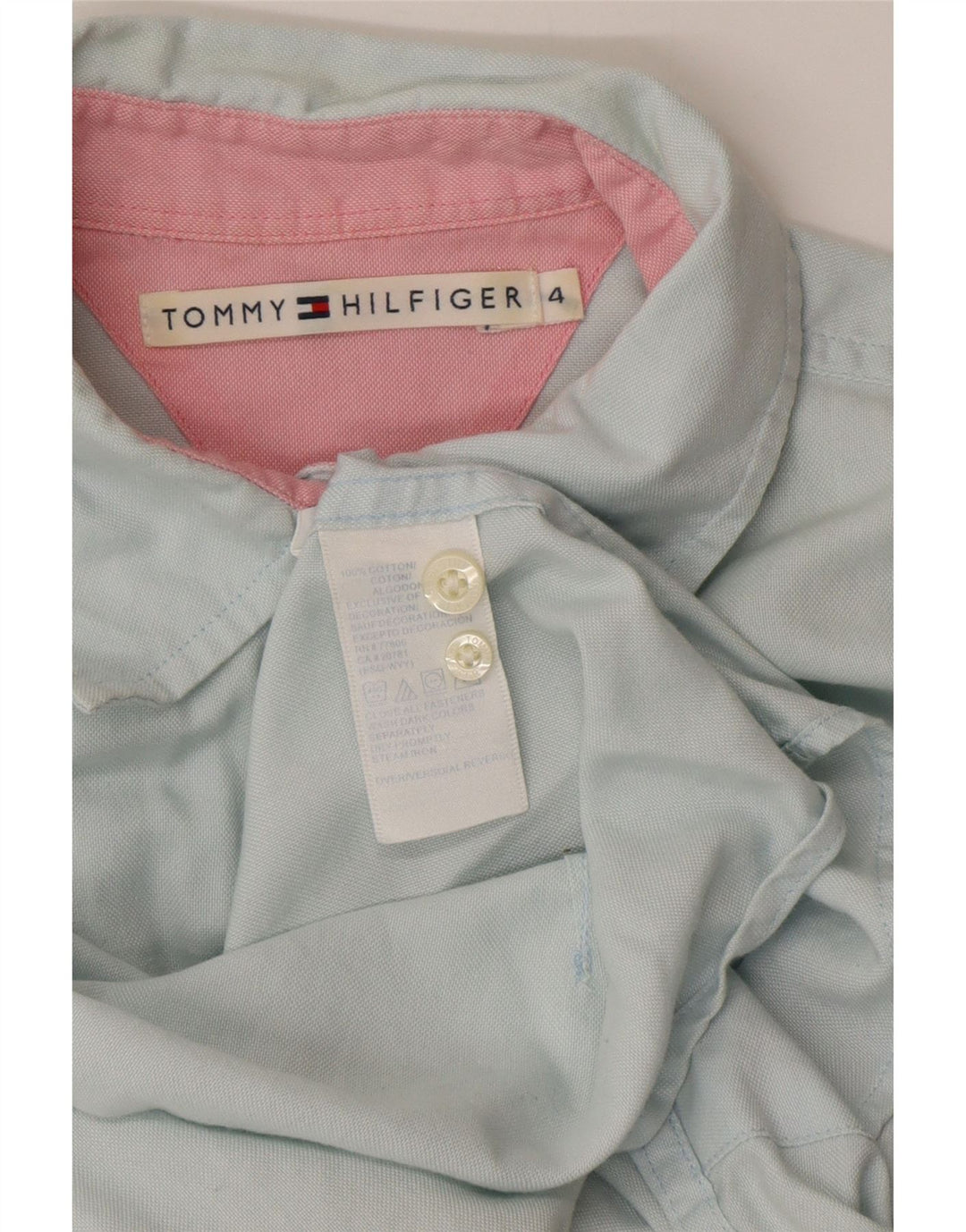 TOMMY HILFIGER Womens Shirt US 4 Small Blue Cotton