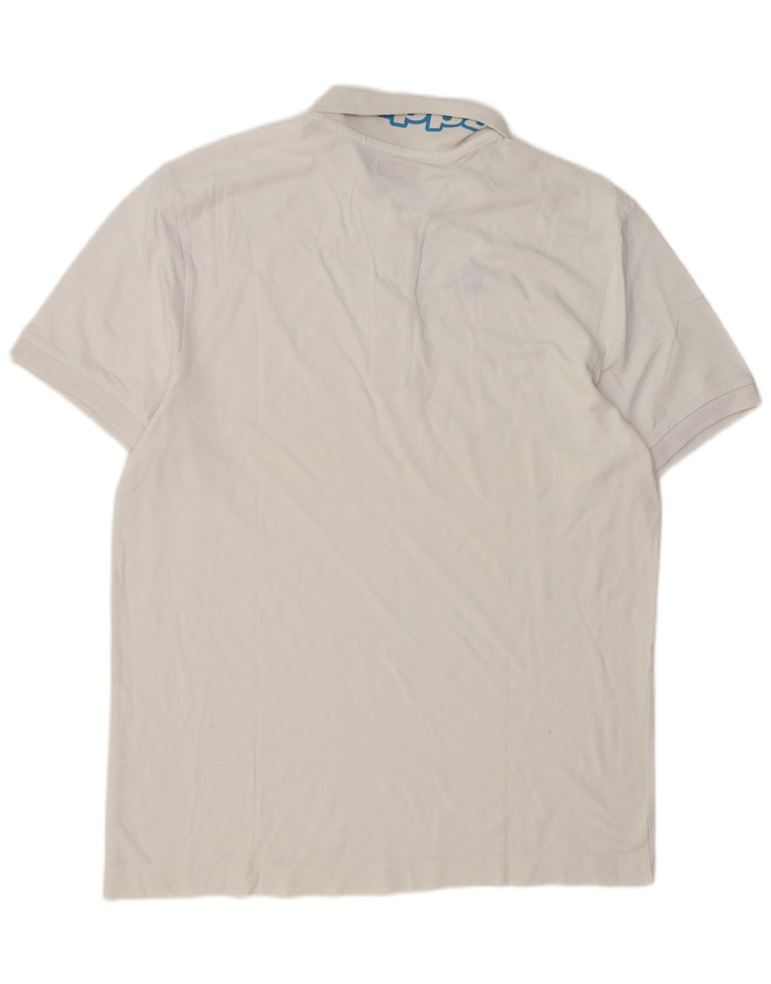 Kappa Mens Graphic Polo Shirt 2XL White Cotton