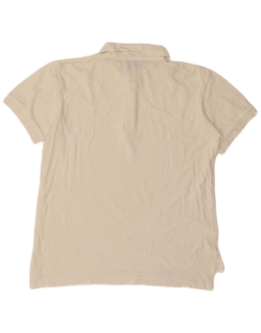 Les Copains Womens Polo Shirt IT 44 Medium Off White Cotton