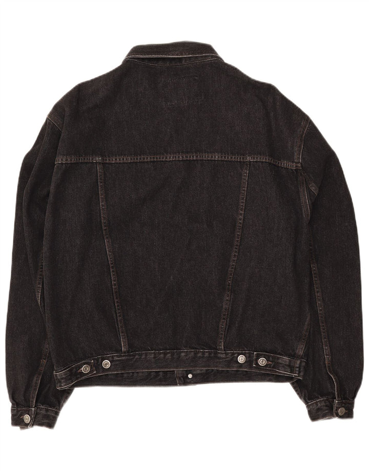Vintage Mens Denim Jacket UK 42 XL Black