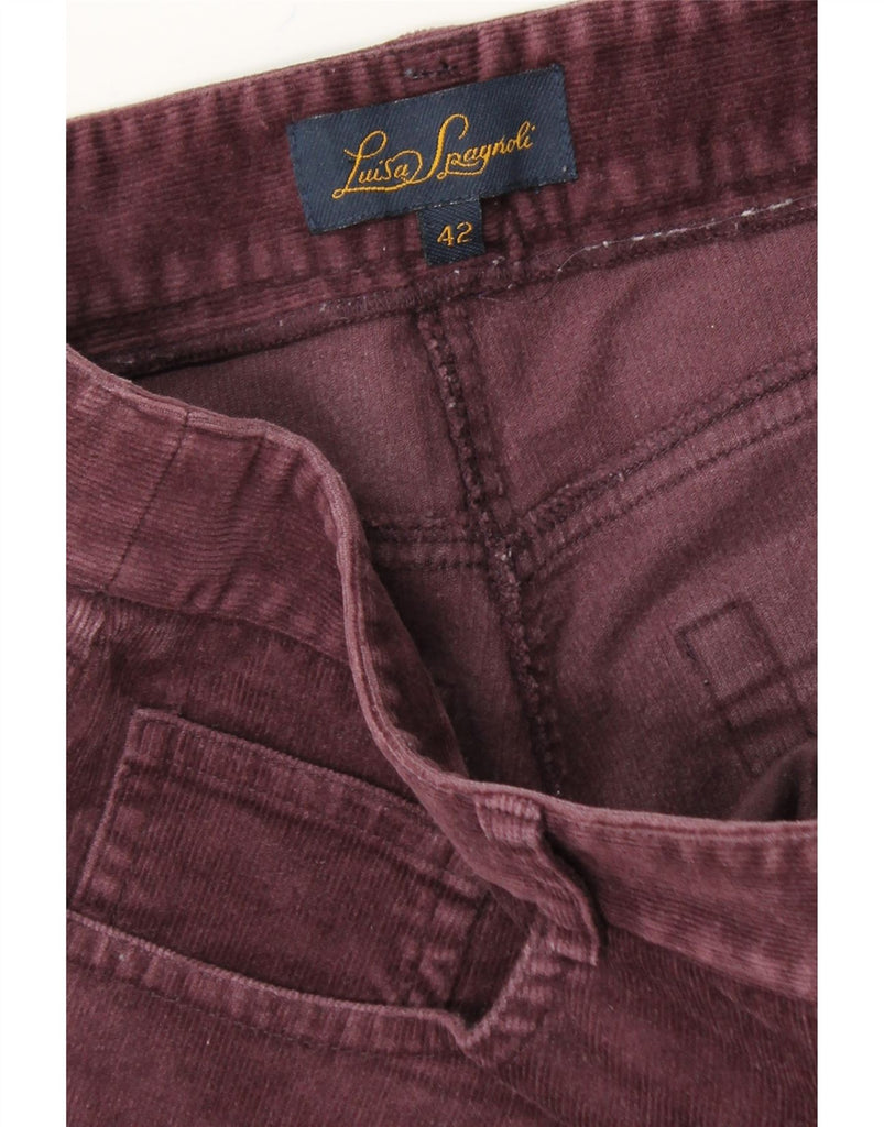 LUISA SPAGNOLI Womens Corduroy Trousers IT 42 Medium W30 L34 Purple Vintage Luisa Spagnoli and Second-Hand Luisa Spagnoli from Messina Hembry 