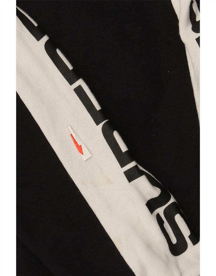 Superdry Womens Graphic Sweatshirt Jumper UK 10 Small Black Colourblock