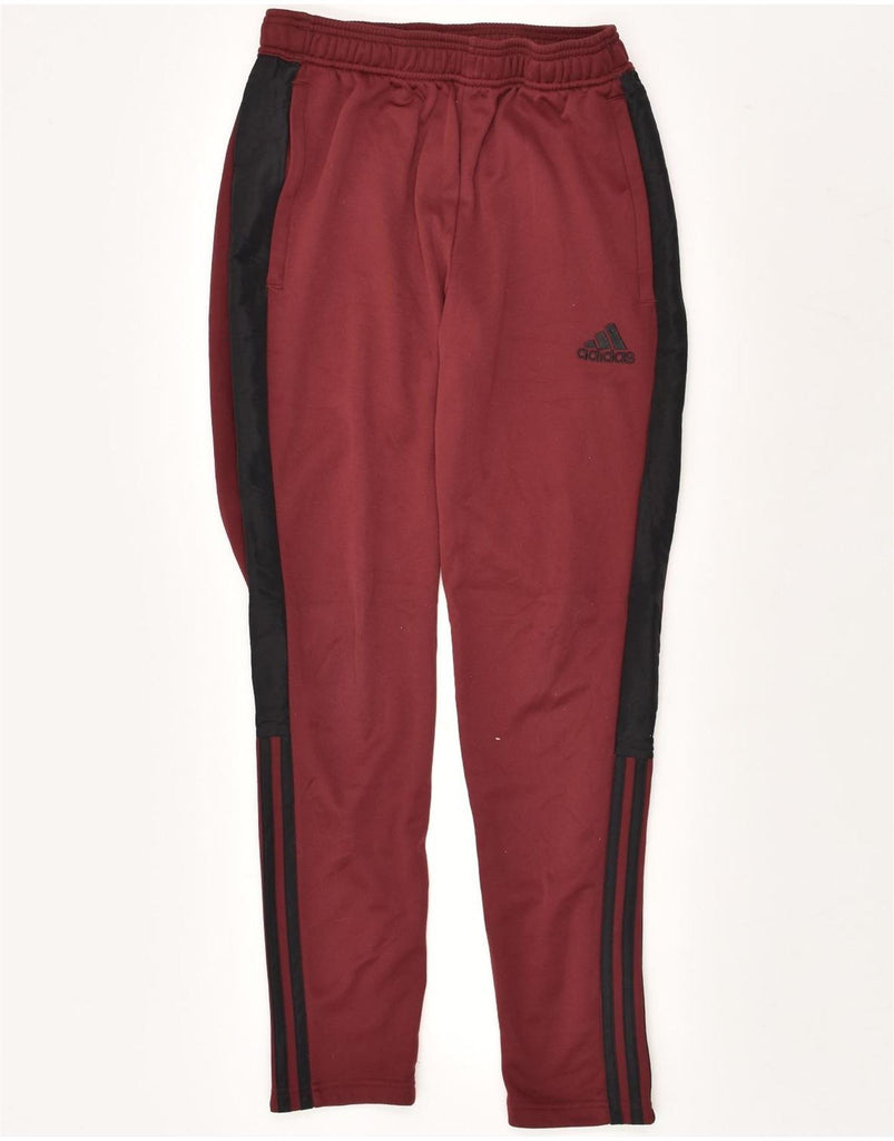 ADIDAS Mens Tracksuit Trousers Small Burgundy | Vintage Adidas | Thrift | Second-Hand Adidas | Used Clothing | Messina Hembry 