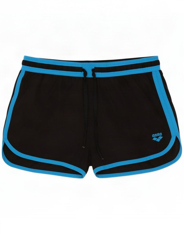 Arena Womens Sport Shorts UK 10 Small Black Polyester