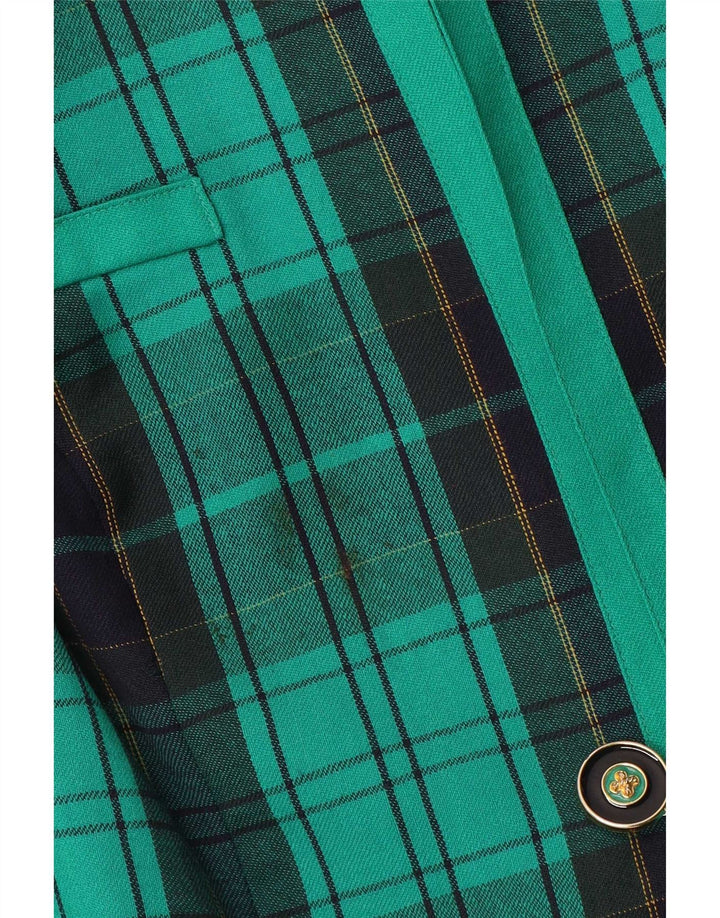 Fink Womens Blazer Jacket UK 18 XL Green Check Virgin Wool