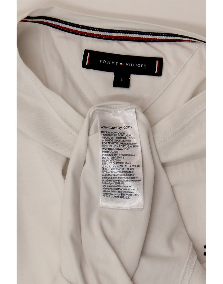 TOMMY HILFIGER Mens T-Shirt Top Small White Cotton