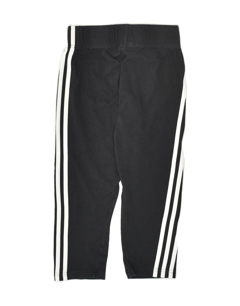 ADIDAS Womens Capri Tracksuit Trousers UK 4/6 XS Black | Vintage Adidas | Thrift | Second-Hand Adidas | Used Clothing | Messina Hembry 