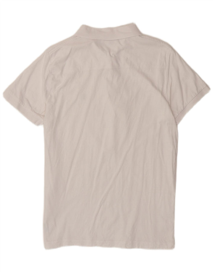 French Connection Mens Polo Shirt XL White Cotton