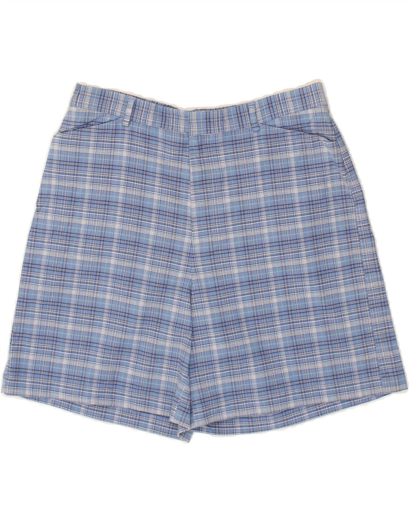 DOCKERS Womens Casual Shorts US 8 Medium W30 Blue Check Cotton | Vintage Dockers | Thrift | Second-Hand Dockers | Used Clothing | Messina Hembry 