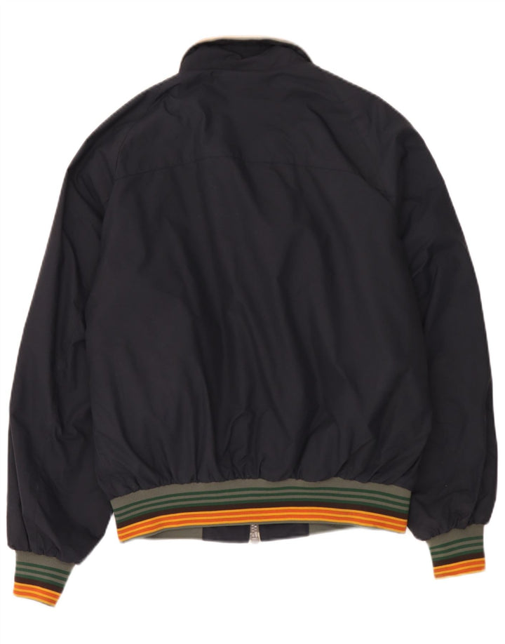 North Sails Mens Bomber Jacket UK 38 Medium Navy Blue Striped Polyamide