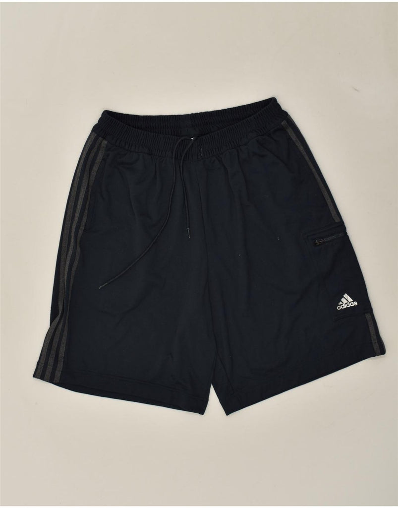 ADIDAS Mens Graphic Sport Shorts Large Navy Blue Polyester | Vintage Adidas | Thrift | Second-Hand Adidas | Used Clothing | Messina Hembry 