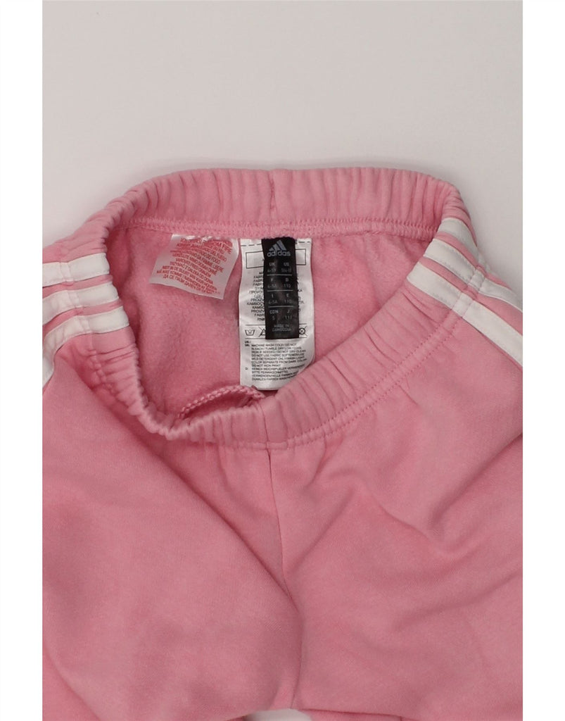 ADIDAS Girls Tracksuit Trousers Joggers 4-5 Years Pink Cotton | Vintage Adidas | Thrift | Second-Hand Adidas | Used Clothing | Messina Hembry 