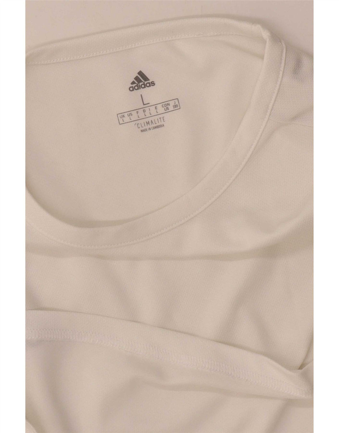 Adidas Mens Climalite T-Shirt Top Large White Colourblock