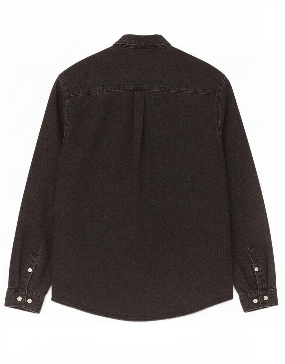 Zara Mens Denim Shirt Small Black Cotton