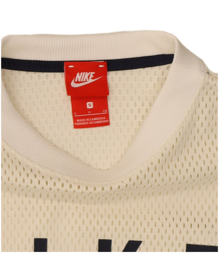 Nike Mens Graphic T-Shirt Top Small White Polyester Sports