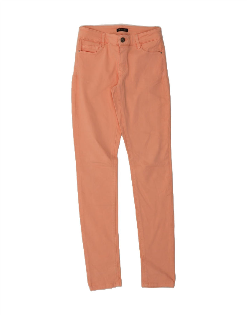 MASSIMO DUTTI Womens Skinny Jeans EU 34 2XS W24 L30 Orange Cotton Vintage Massimo Dutti and Second-Hand Massimo Dutti from Messina Hembry 