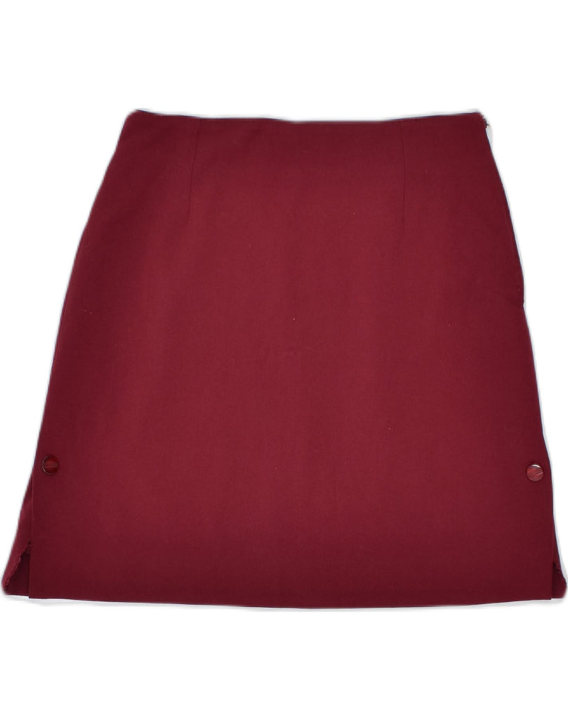 VINTAGE Womens Mini A-Line Skirt W24 XS Burgundy | Vintage | Thrift | Second-Hand | Used Clothing | Messina Hembry 