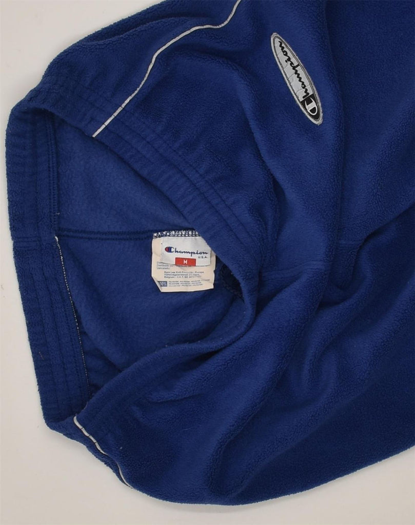 CHAMPION Mens Fleece Tracksuit Trousers Medium Navy Blue Polyester | Vintage Champion | Thrift | Second-Hand Champion | Used Clothing | Messina Hembry 