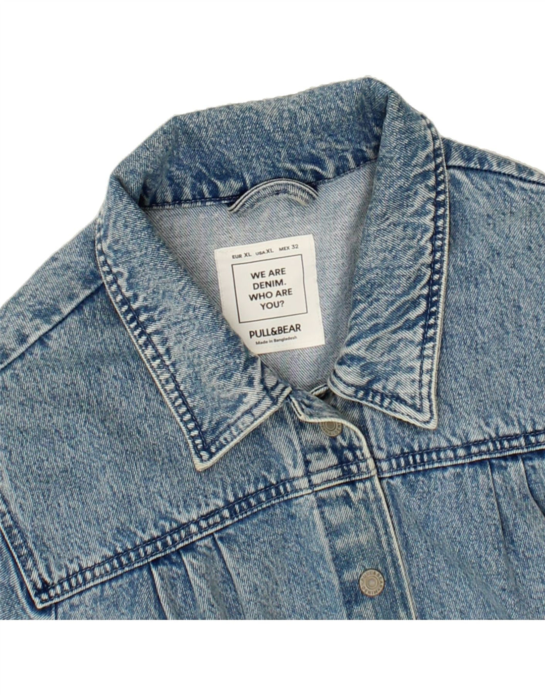 PULL & BEAR Womens Denim Jacket UK 18 XL Blue Cotton Vintage Pull & Bear and Second-Hand Pull & Bear from Messina Hembry 