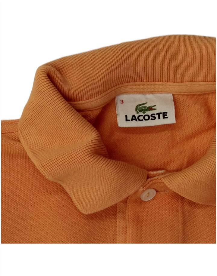 Lacoste Mens Polo Shirt Size 3 Small Orange Cotton